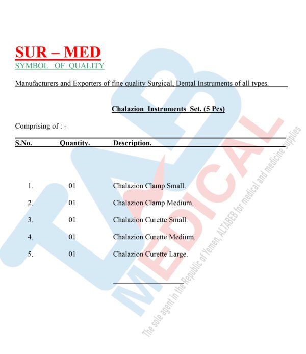 Chalazion (Eye) Instruments Set - Image 2