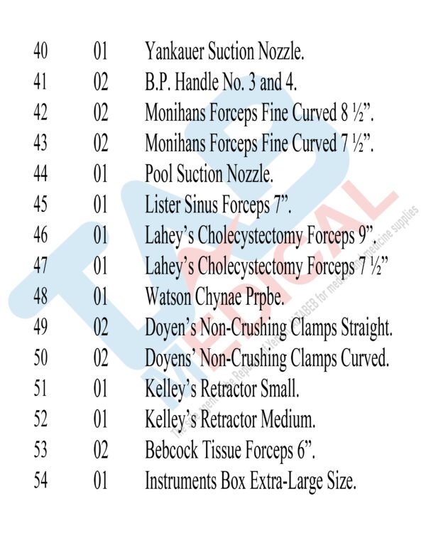 Laparotomy Sur. Instruments Set - Image 3